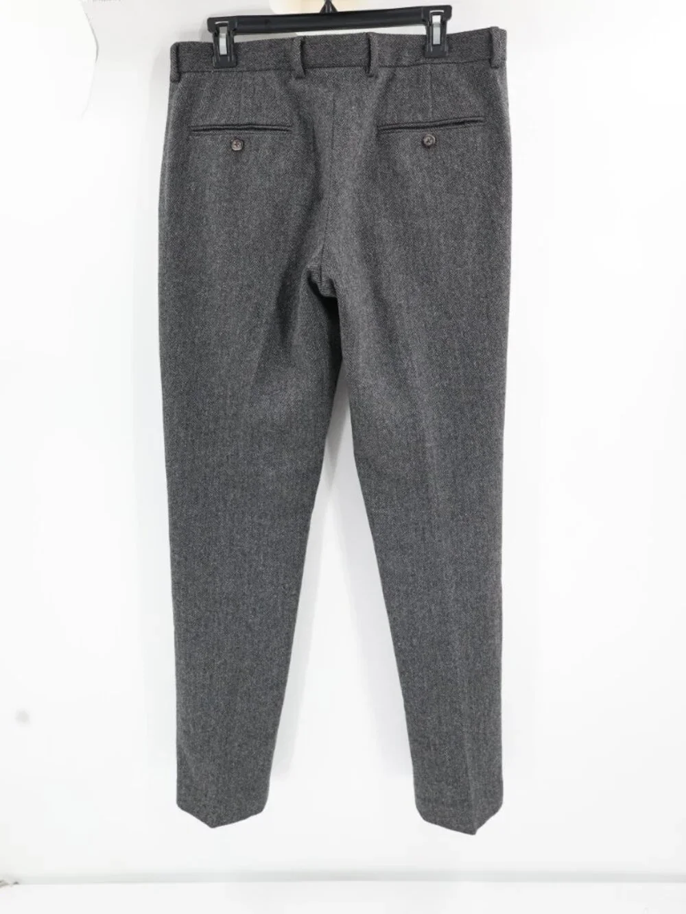 J Crew Dress Pants Mens 32 L32 Ludlow Herringbone Tweed Wool Blend Flat Front